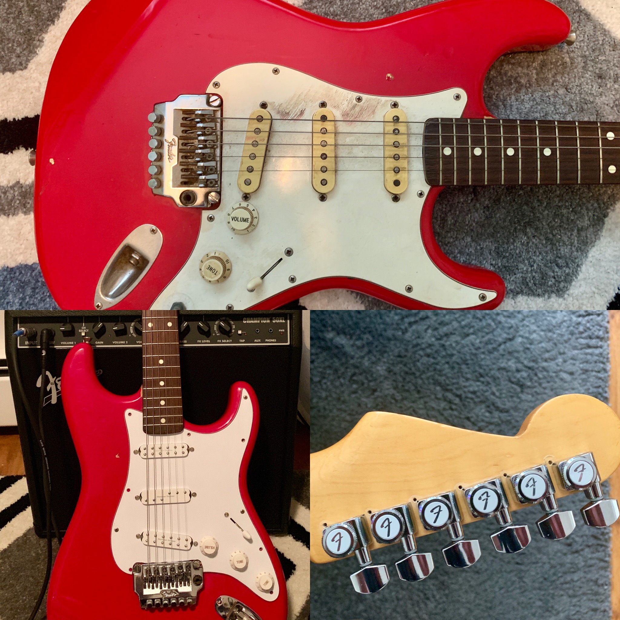 This guitar is a 1987 Japanese Fender Stratocaster Squier